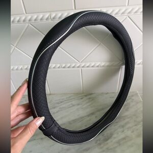 Faux Leather Steering Wheel Cover